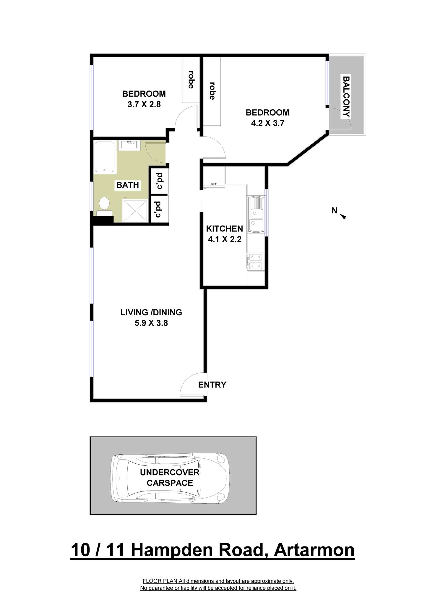 Floorplan of Homely unit listing, 10/11 Hampden Road, Artarmon NSW 2064