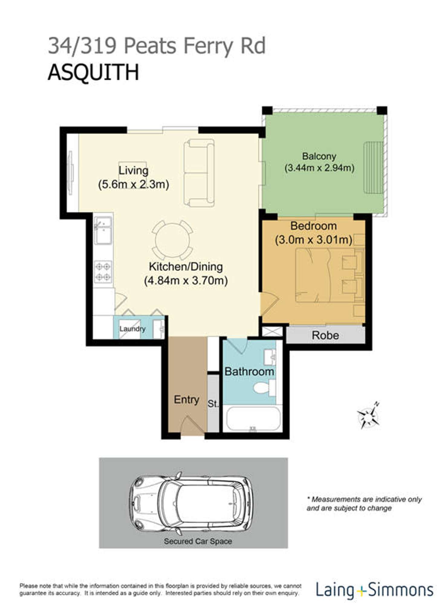 Floorplan of Homely apartment listing, 34/319-323 Peats Ferry Road, Asquith NSW 2077