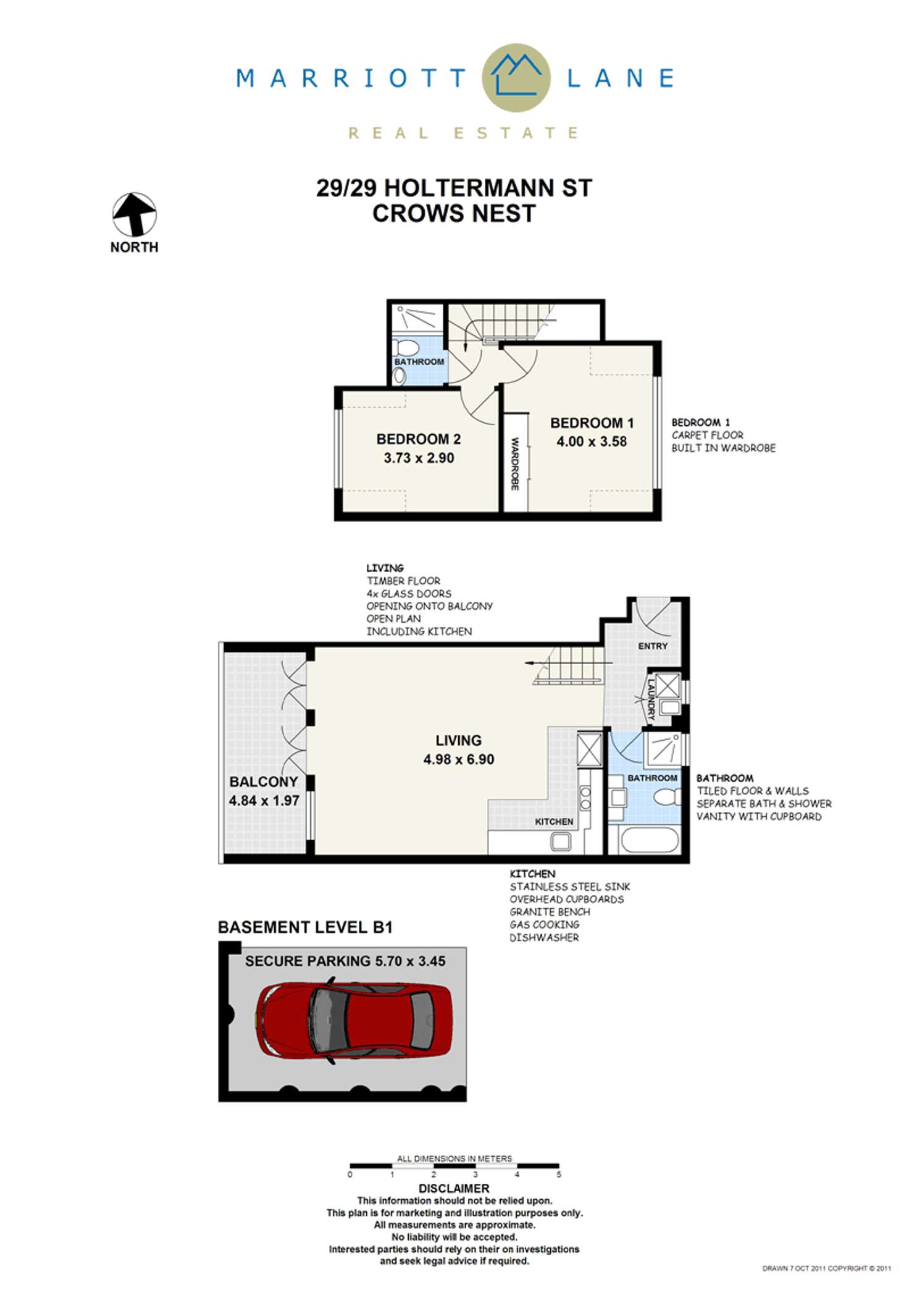 Floorplan of Homely unit listing, 29/29 Holtermann Street, Crows Nest NSW 2065