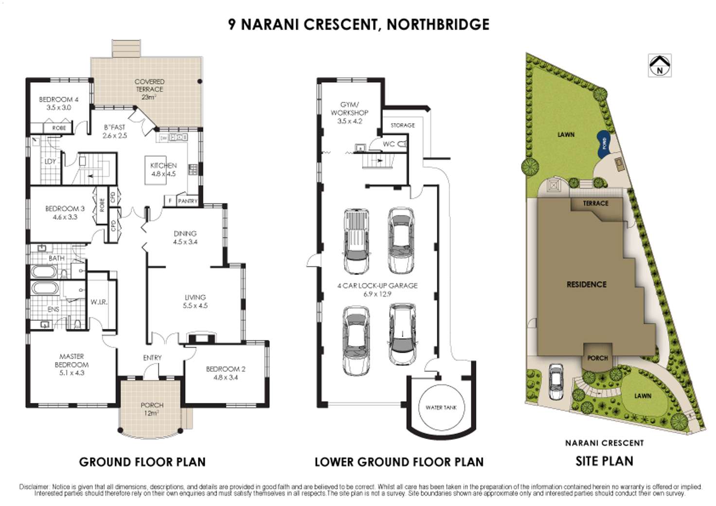 Floorplan of Homely house listing, 9 Narani Crescent, Northbridge NSW 2063