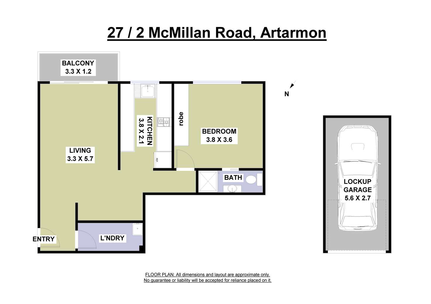 Floorplan of Homely unit listing, 27/2 McMillan Road, Artarmon NSW 2064