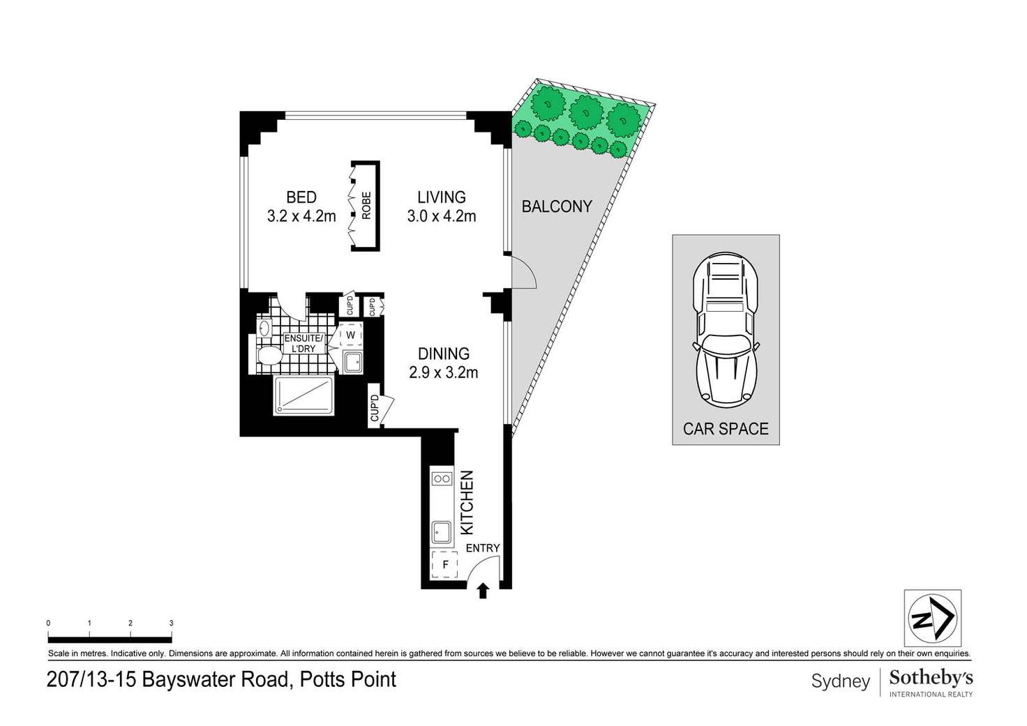 Floorplan of Homely apartment listing, 207/13-15 Bayswater Road, Potts Point NSW 2011