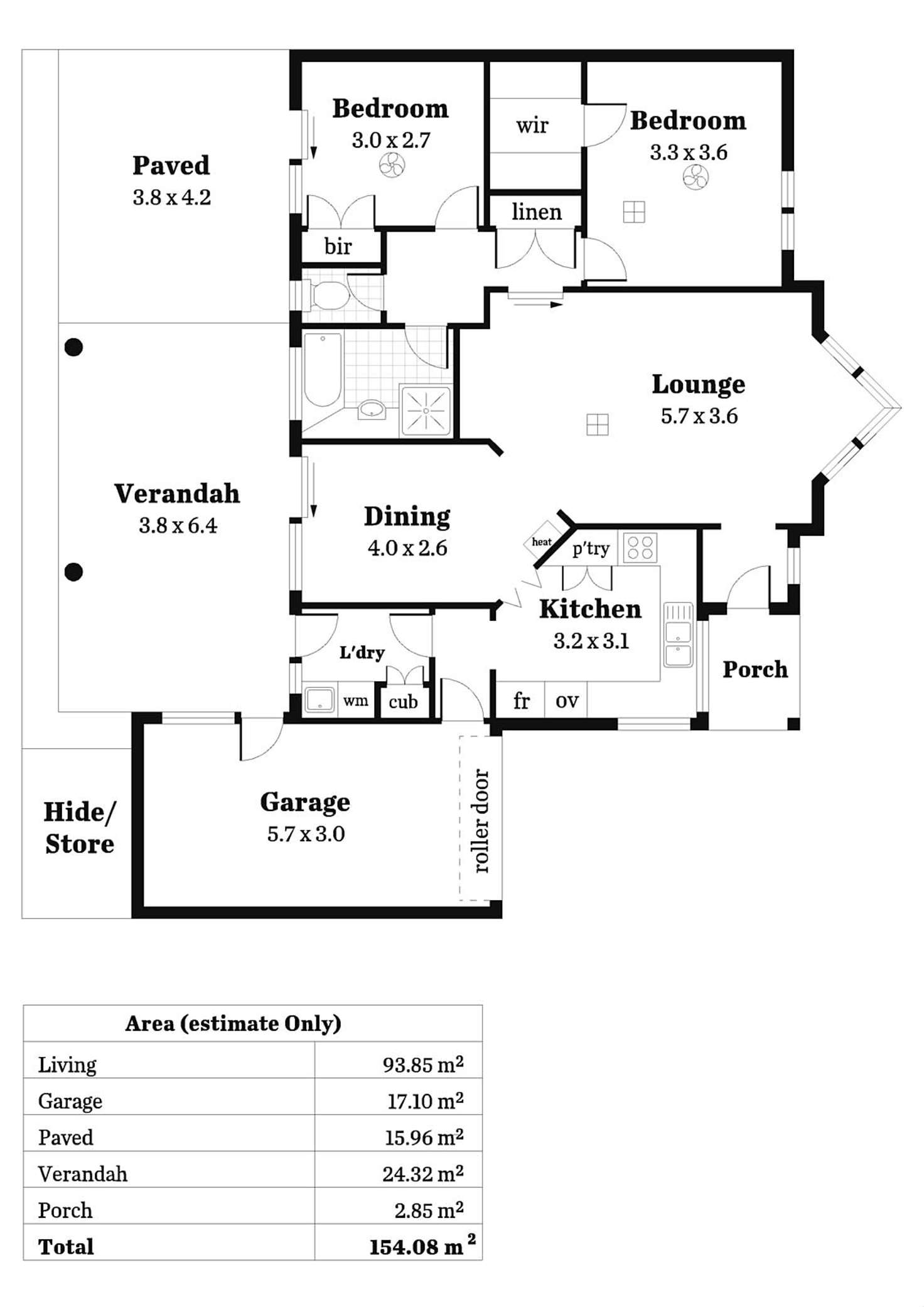 Floorplan of Homely unit listing, 2/3 Jetty Road, Brighton SA 5048