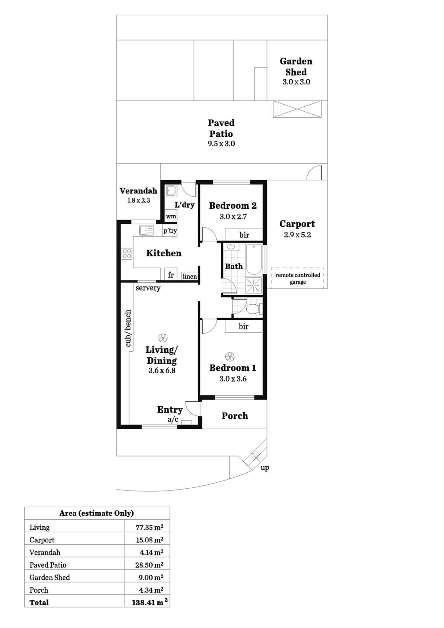 Floorplan of Homely unit listing, 18/1 Lyric Street, Aberfoyle Park SA 5159