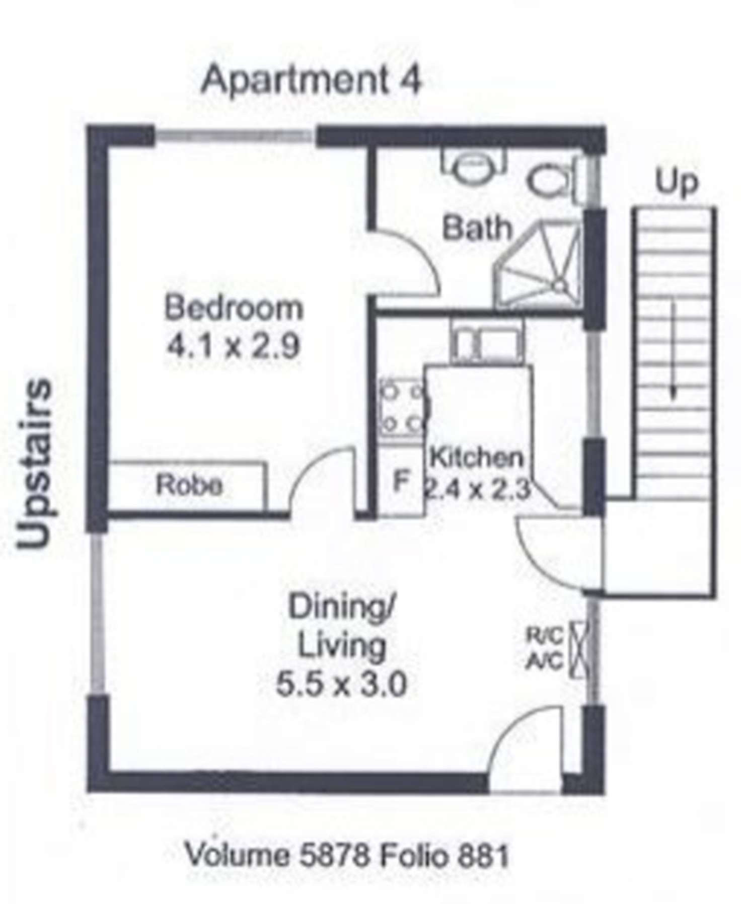 Floorplan of Homely unit listing, 4/47 Cator Street, Glenside SA 5065