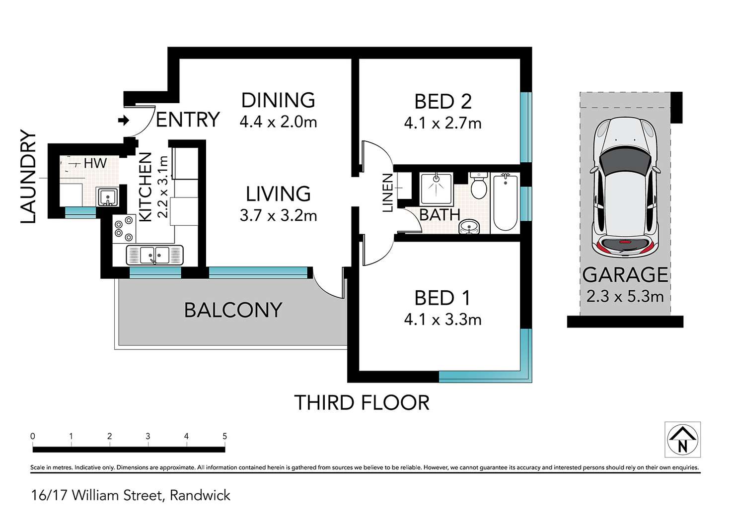 Floorplan of Homely apartment listing, 16/17 William Street, Randwick NSW 2031
