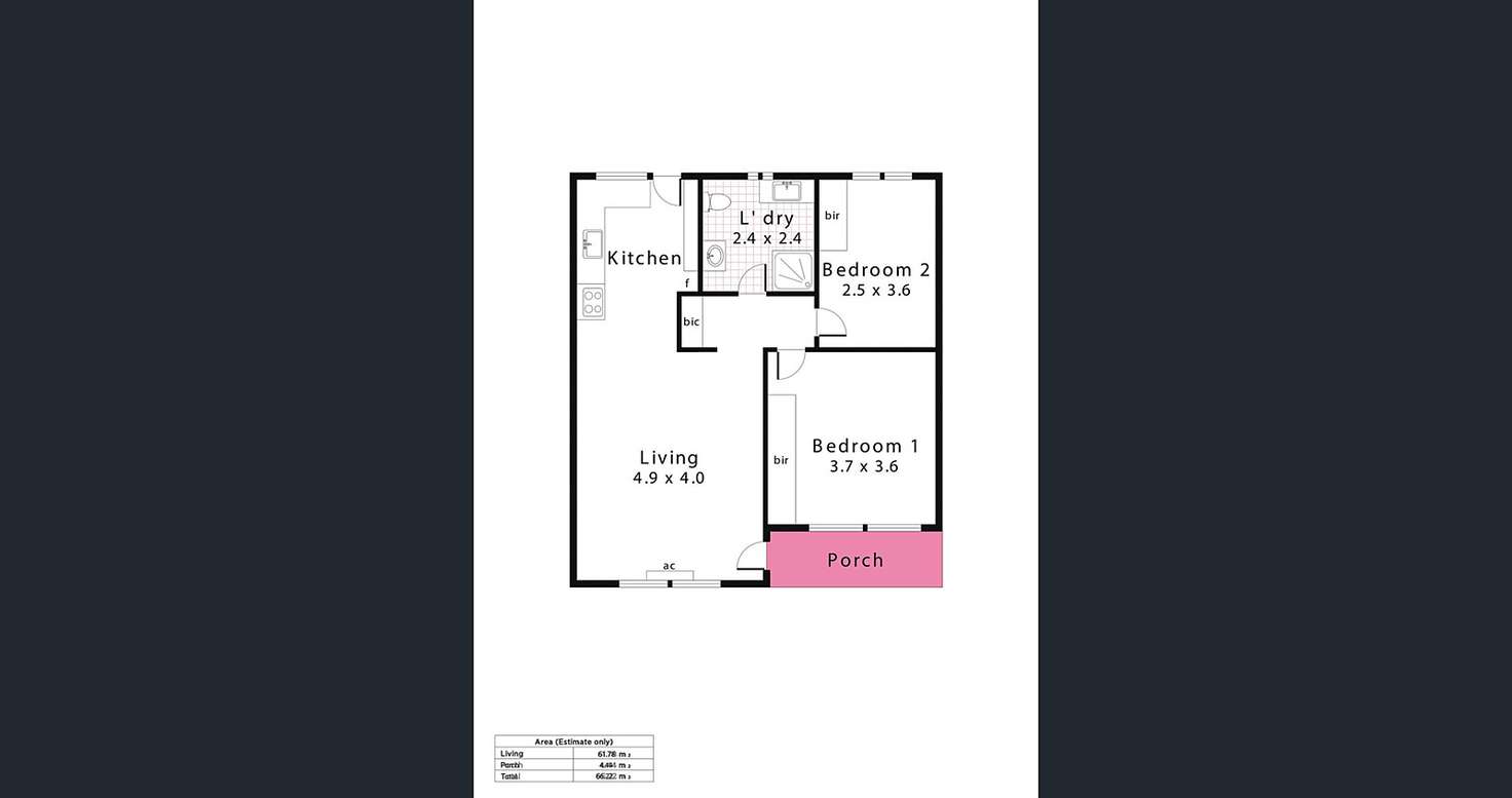 Floorplan of Homely unit listing, 7/39 Kingston Avenue, Richmond SA 5033