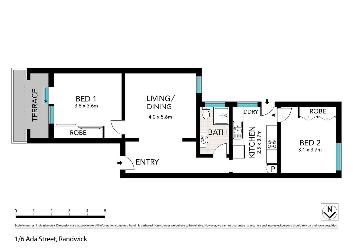 Floorplan of Homely apartment listing, 1/6 Ada Street, Randwick NSW 2031