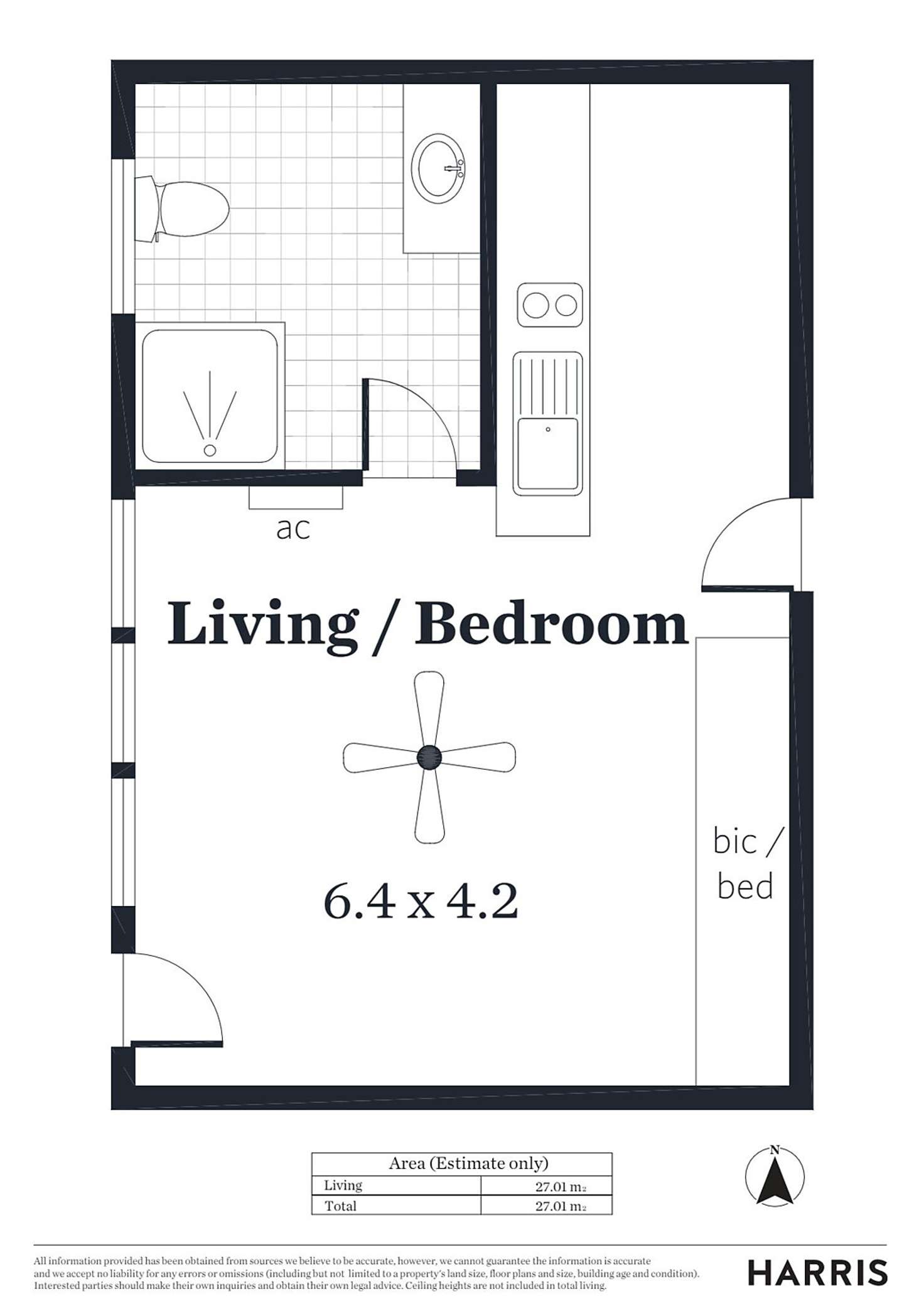 Floorplan of Homely unit listing, 1/26 South Terrace, Adelaide SA 5000