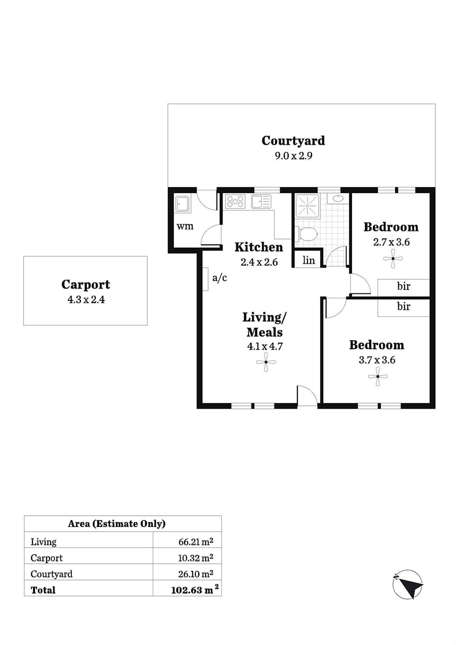 Floorplan of Homely unit listing, 3/1 Peter Place, Campbelltown SA 5074