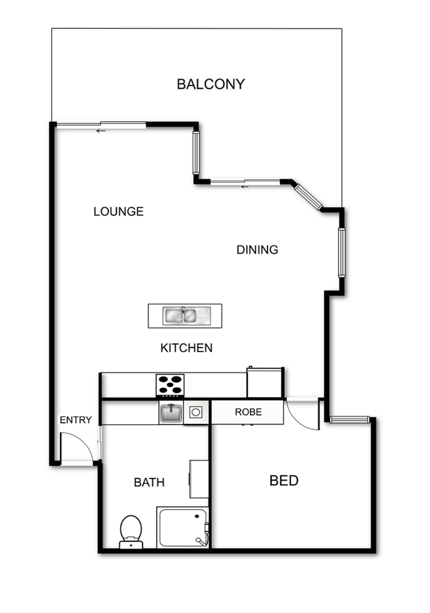 Floorplan of Homely apartment listing, 15/3 London Circuit, City ACT 2601