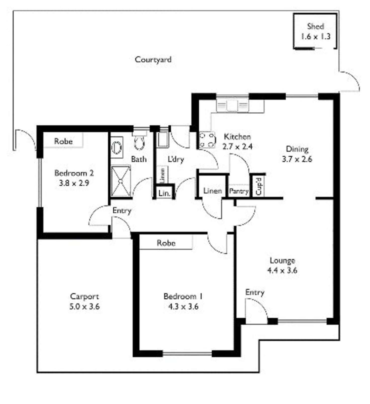 Floorplan of Homely unit listing, 14/9 Barnes Road, Glynde SA 5070