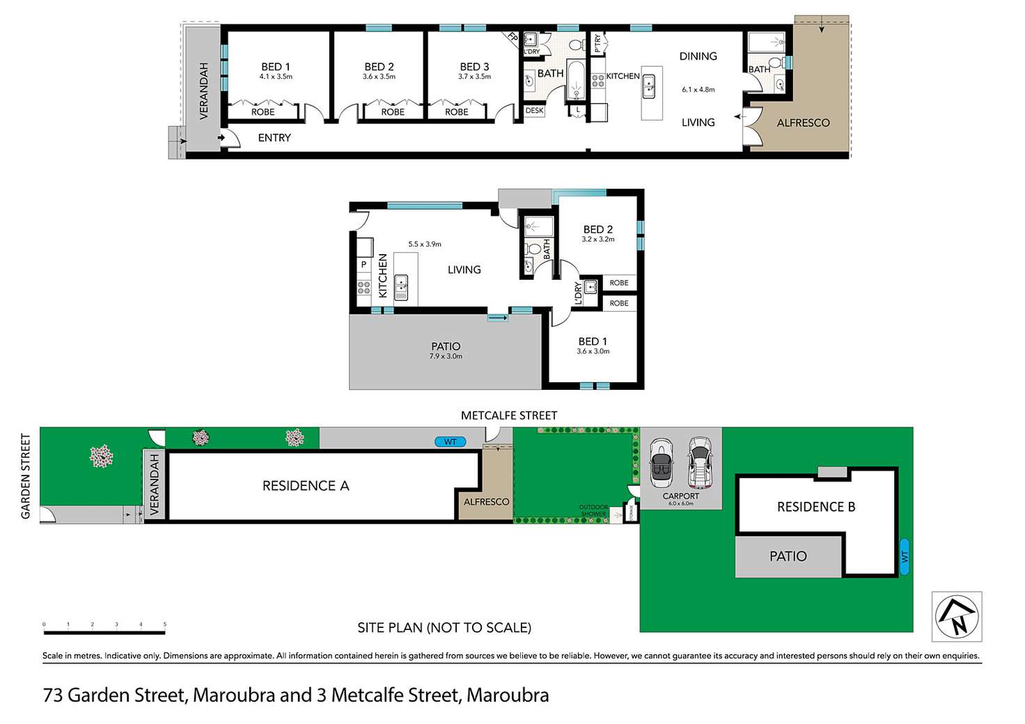 Floorplan of Homely house listing, 73 Garden Street & 3 Metcalfe Street, Maroubra NSW 2035