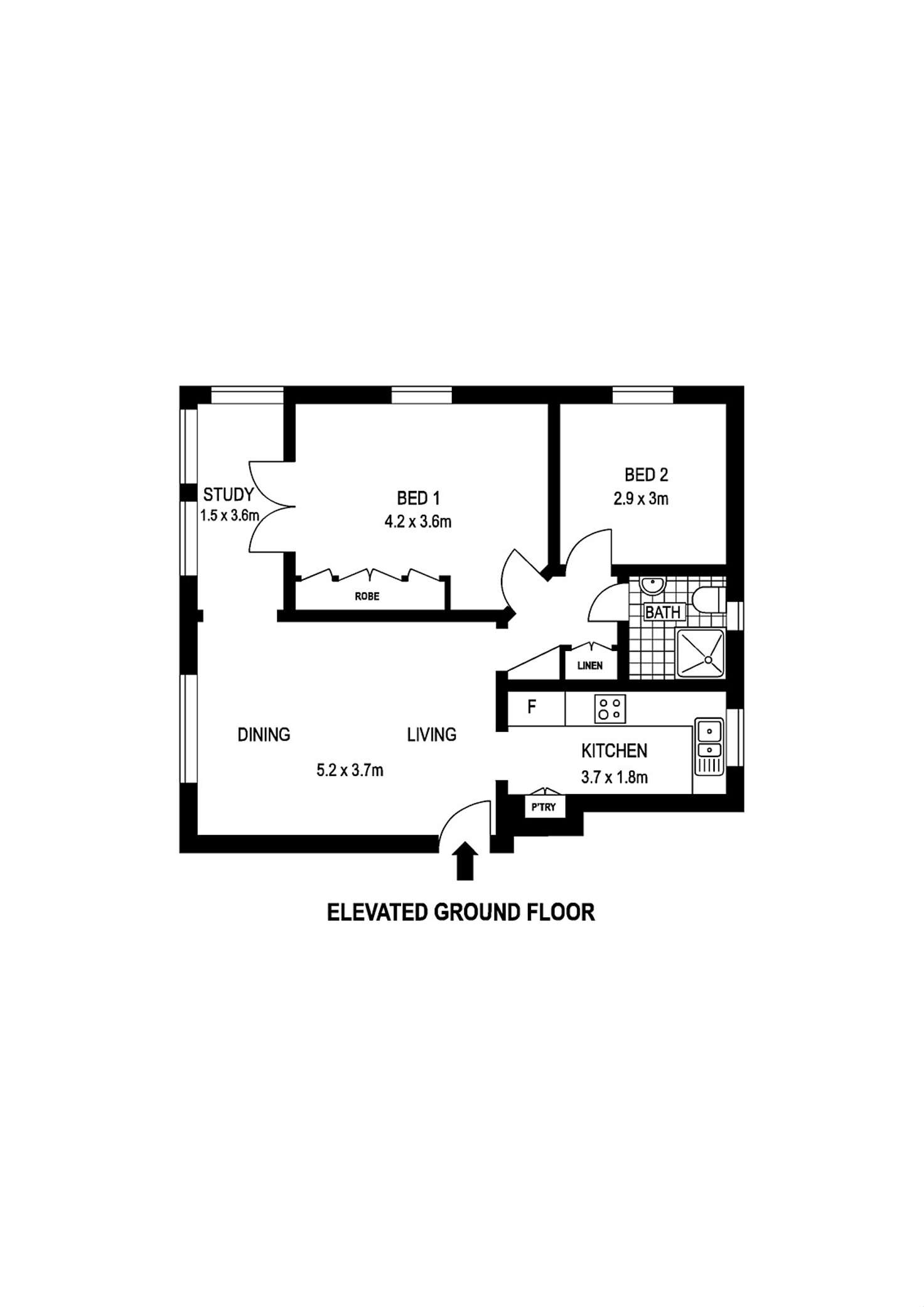 Floorplan of Homely unit listing, 3/16 Salisbury Road, Kensington NSW 2033