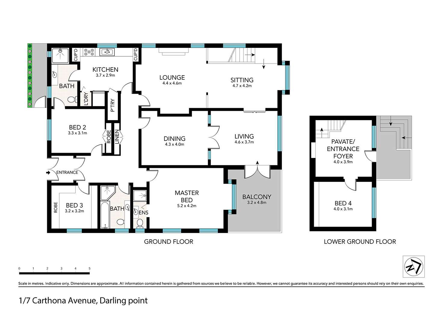Floorplan of Homely apartment listing, 1/6A Etham Avenue, Darling Point NSW 2027