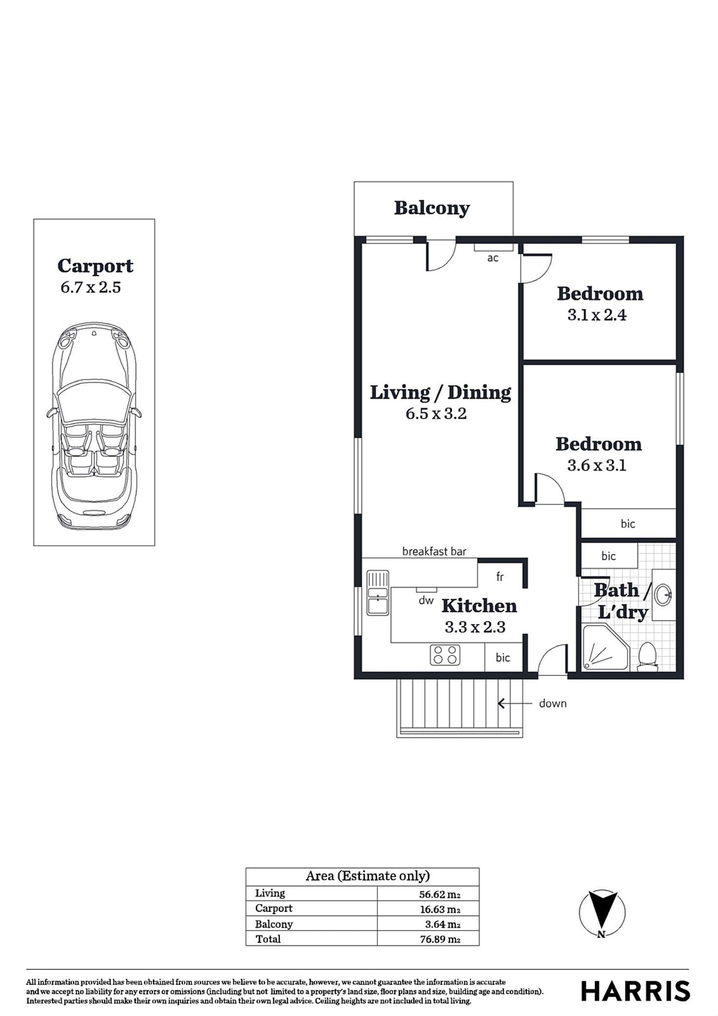 Floorplan of Homely unit listing, 7/355A Angas Street, Adelaide SA 5000