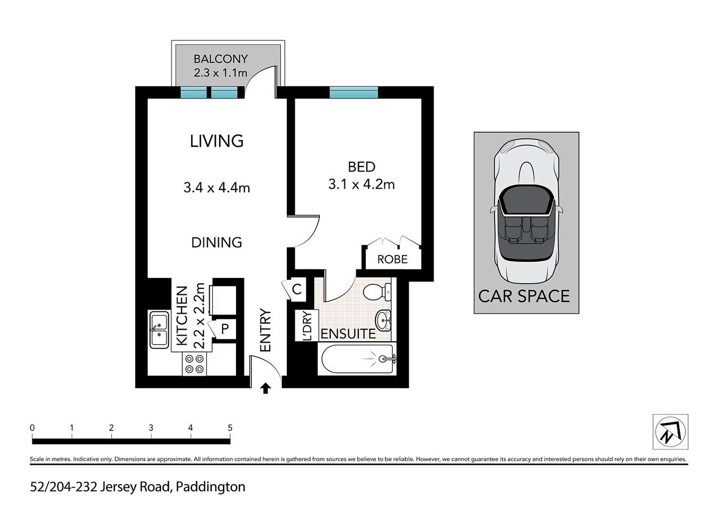 Floorplan of Homely apartment listing, 52/204-232 Jersey Road, Paddington NSW 2021