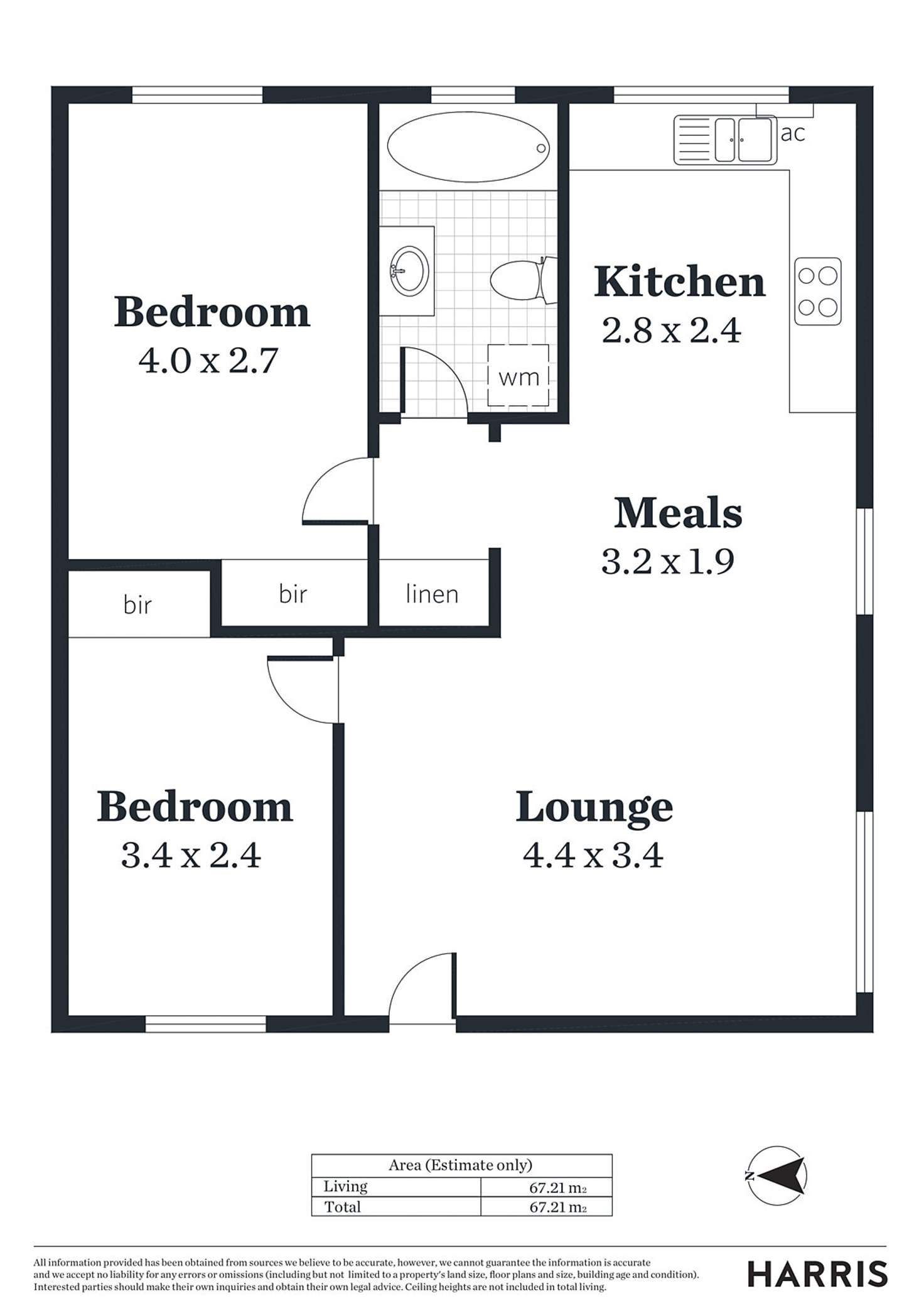 Floorplan of Homely unit listing, 10/17 Caroline Street, Glenelg North SA 5045