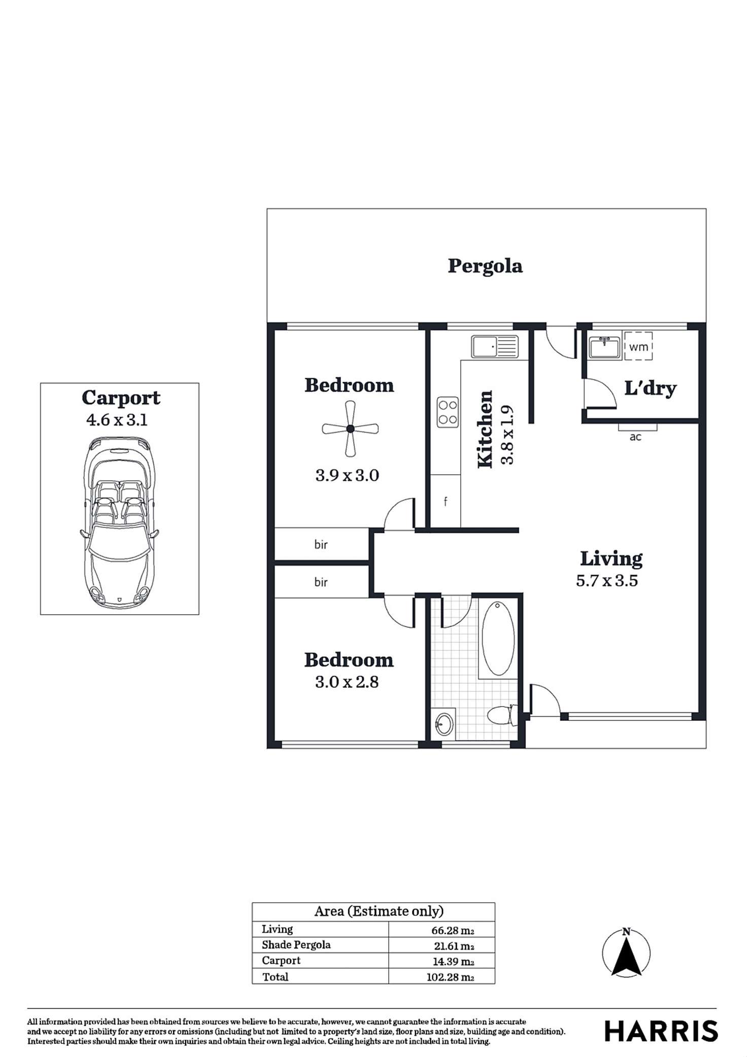 Floorplan of Homely unit listing, 17/347 Sir Donald Bradman Drive, Brooklyn Park SA 5032