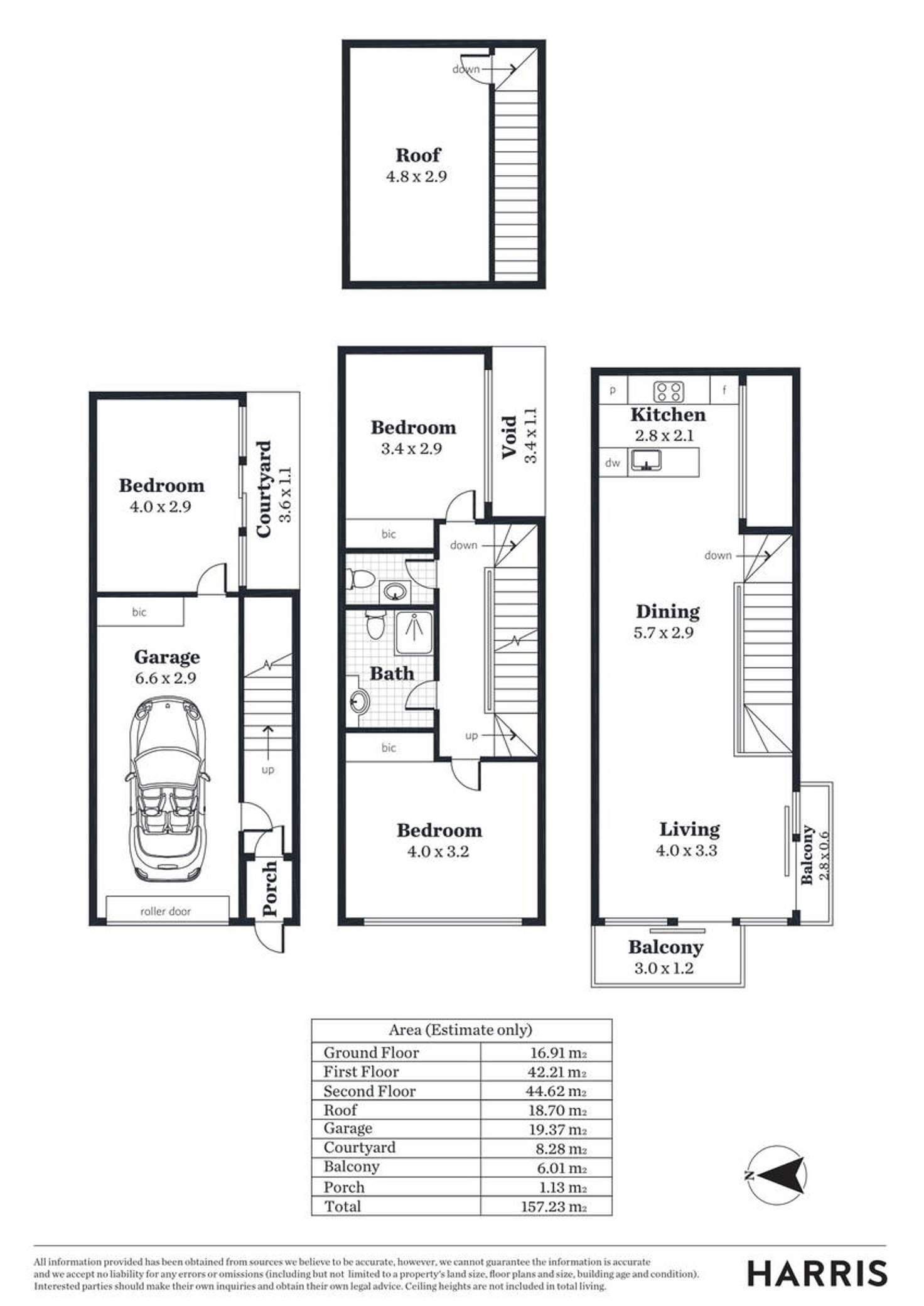 Floorplan of Homely townhouse listing, 45/107 Grote Street, Adelaide SA 5000