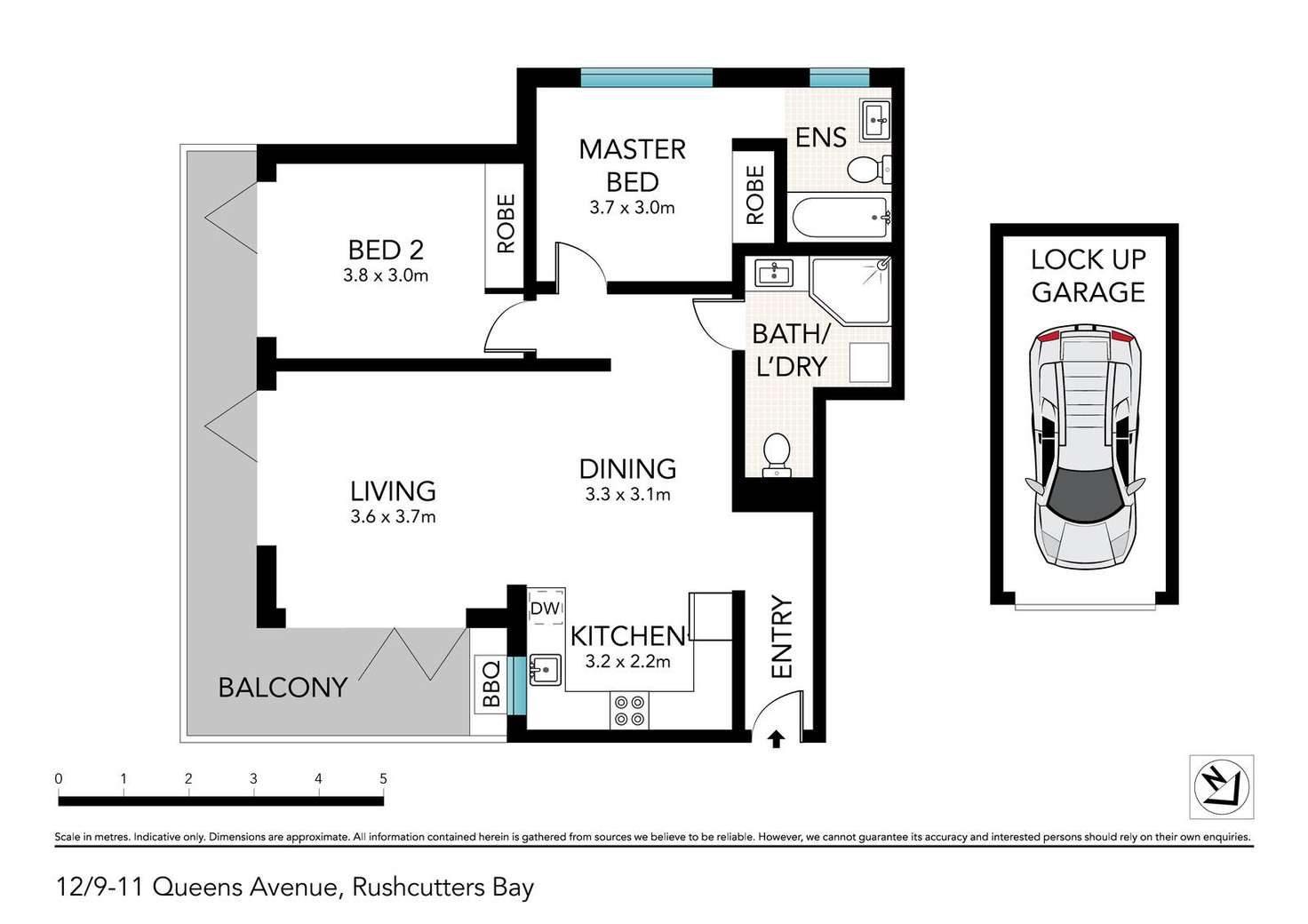 Floorplan of Homely apartment listing, 12/9-11 Queens Avenue, Rushcutters Bay NSW 2011