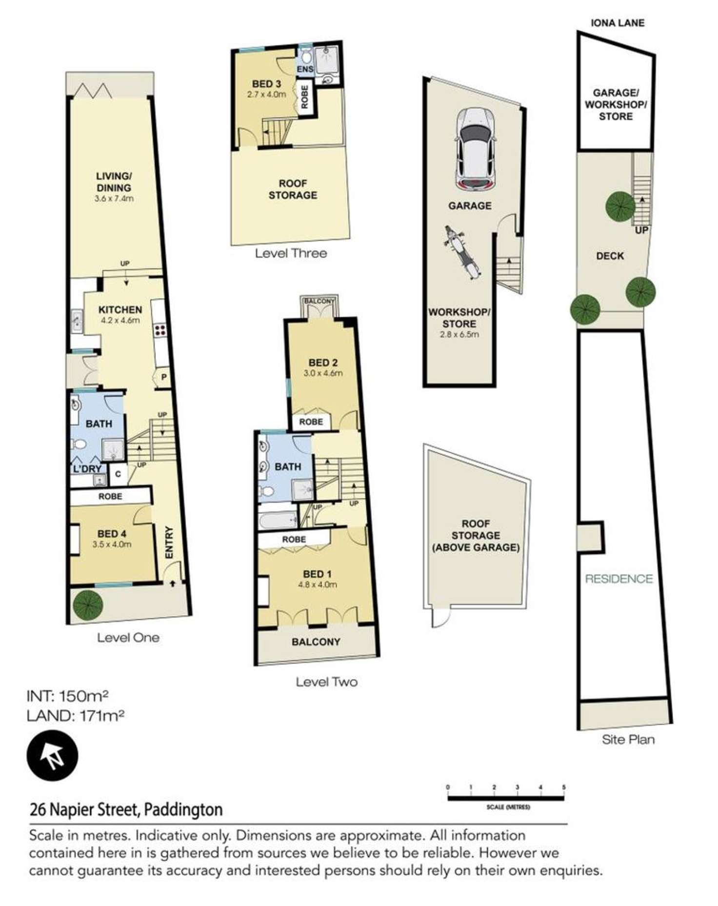 Floorplan of Homely terrace listing, 26 Napier Street, Paddington NSW 2021