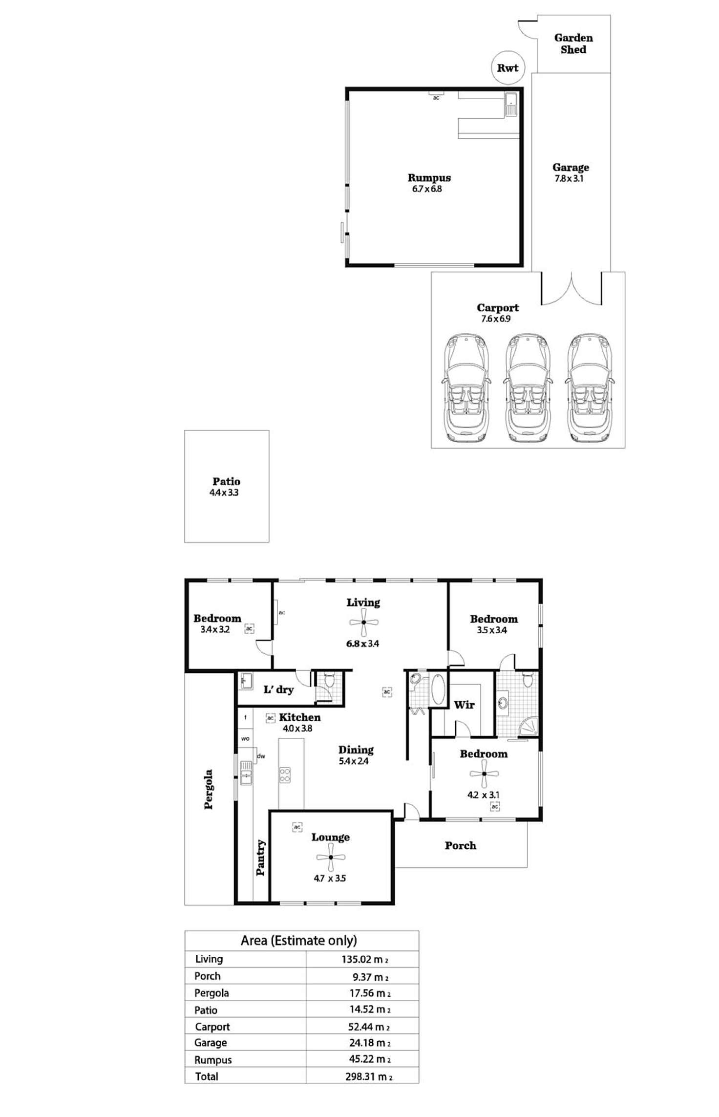 Floorplan of Homely house listing, 10 Warunda Avenue, Seaview Downs SA 5049