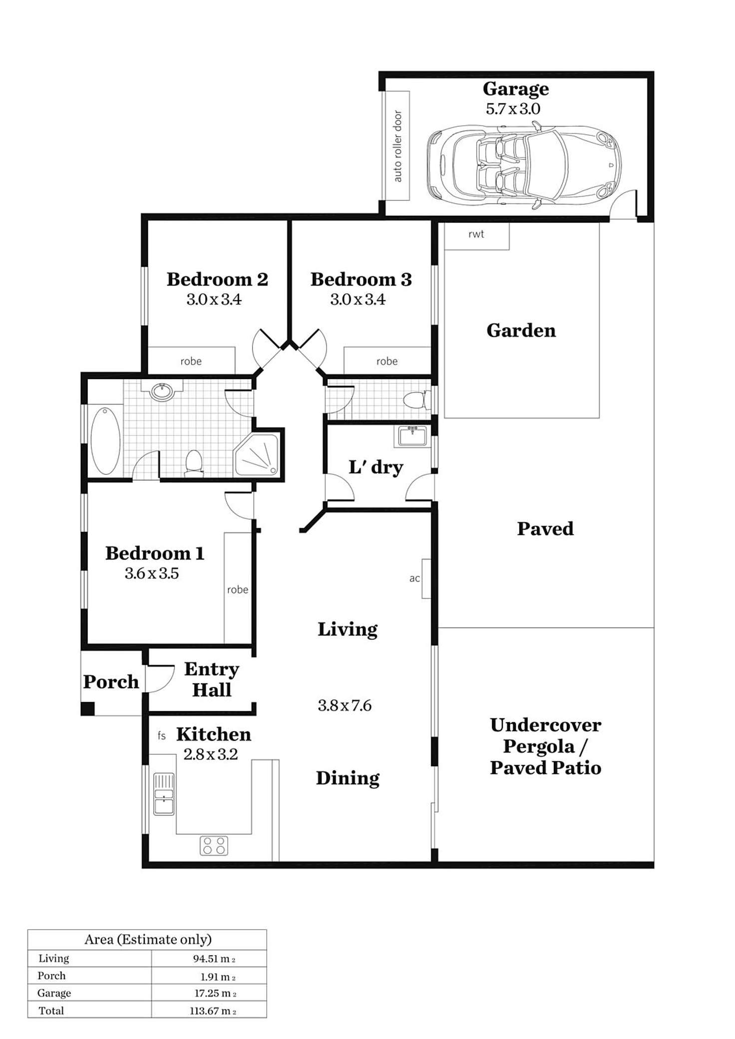 Floorplan of Homely house listing, 99B Railway Terrace, Ascot Park SA 5043