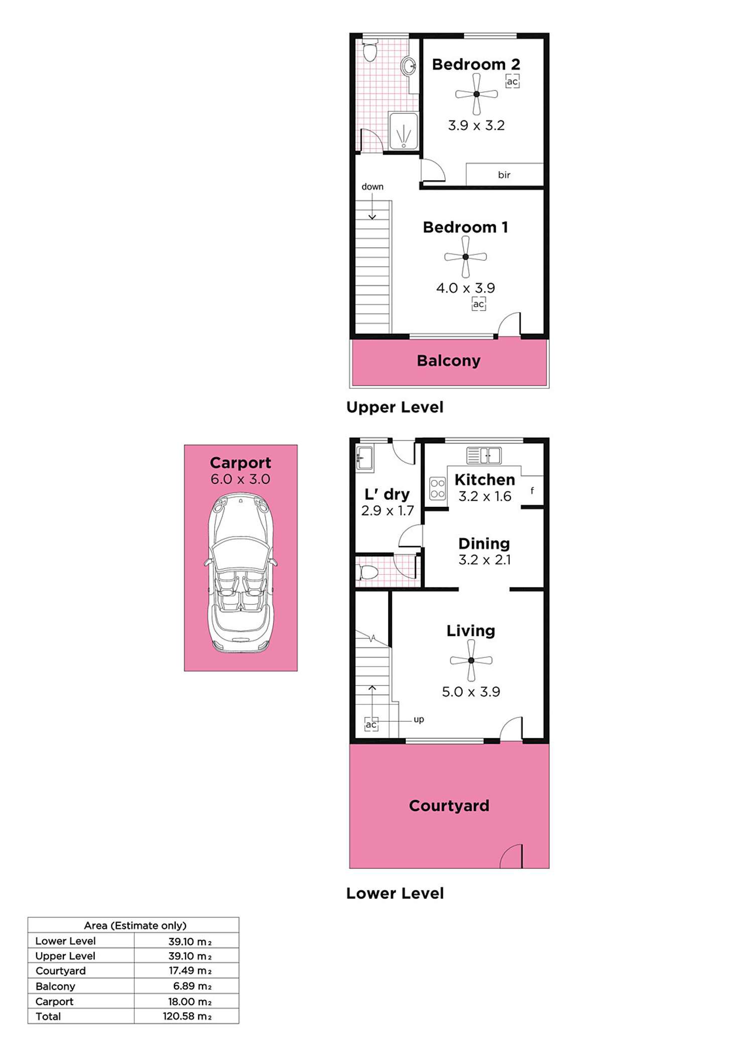 Floorplan of Homely unit listing, 2/12 Florence Street, Fullarton SA 5063