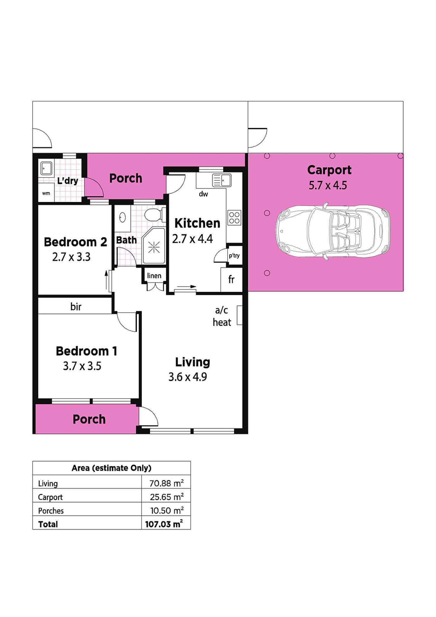 Floorplan of Homely unit listing, 5/7 Preston Avenue, Brighton SA 5048