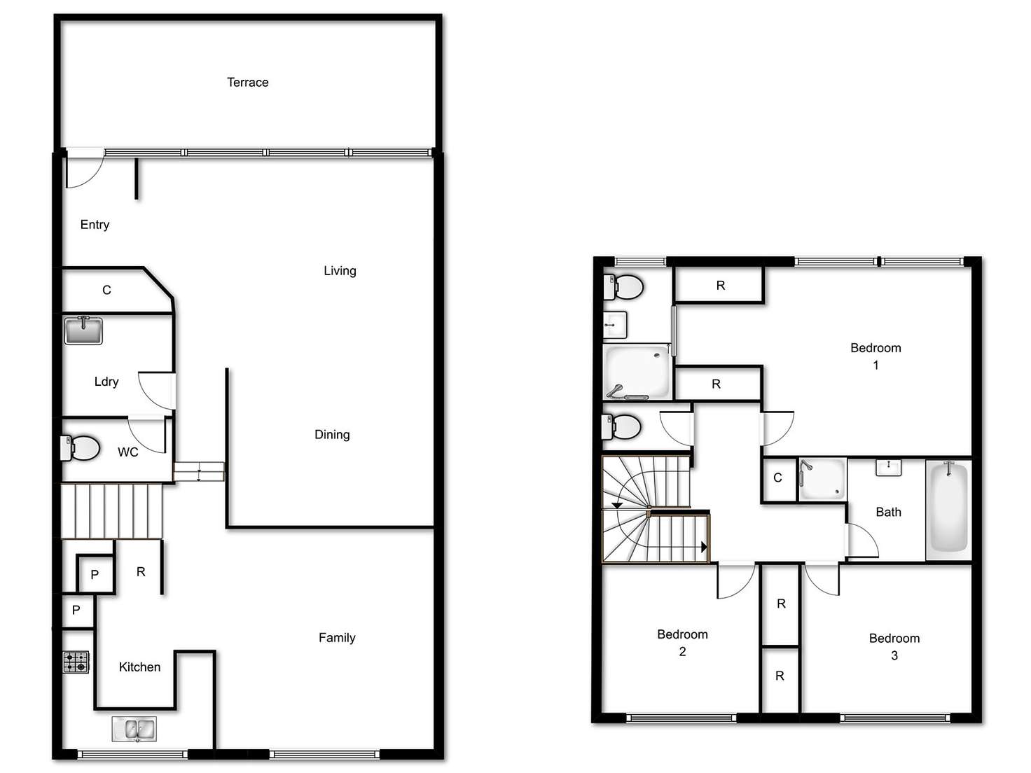 Floorplan of Homely townhouse listing, 75 Rowe Place, Swinger Hill ACT 2606