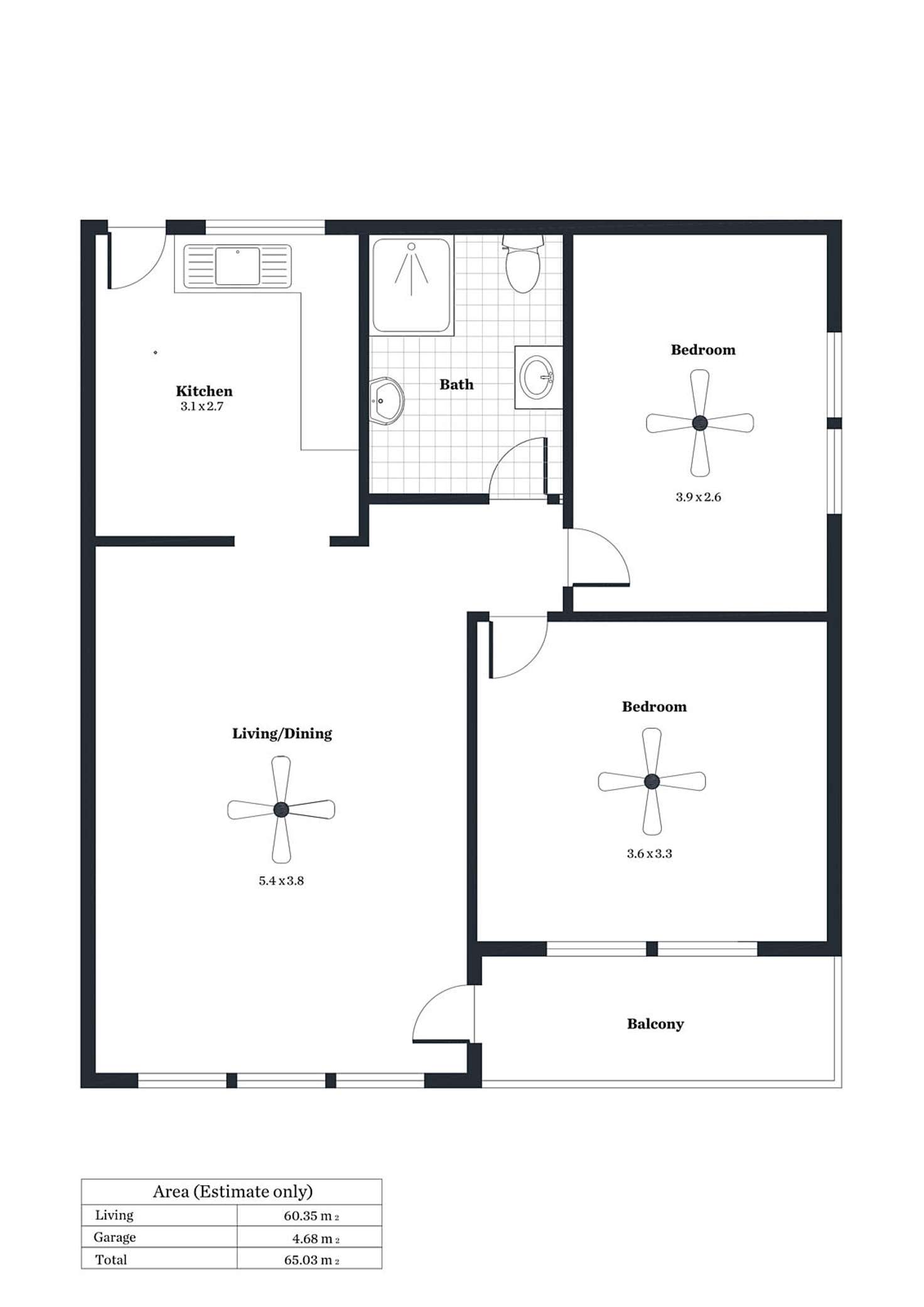 Floorplan of Homely unit listing, 4/33 Beach Road, Brighton SA 5048