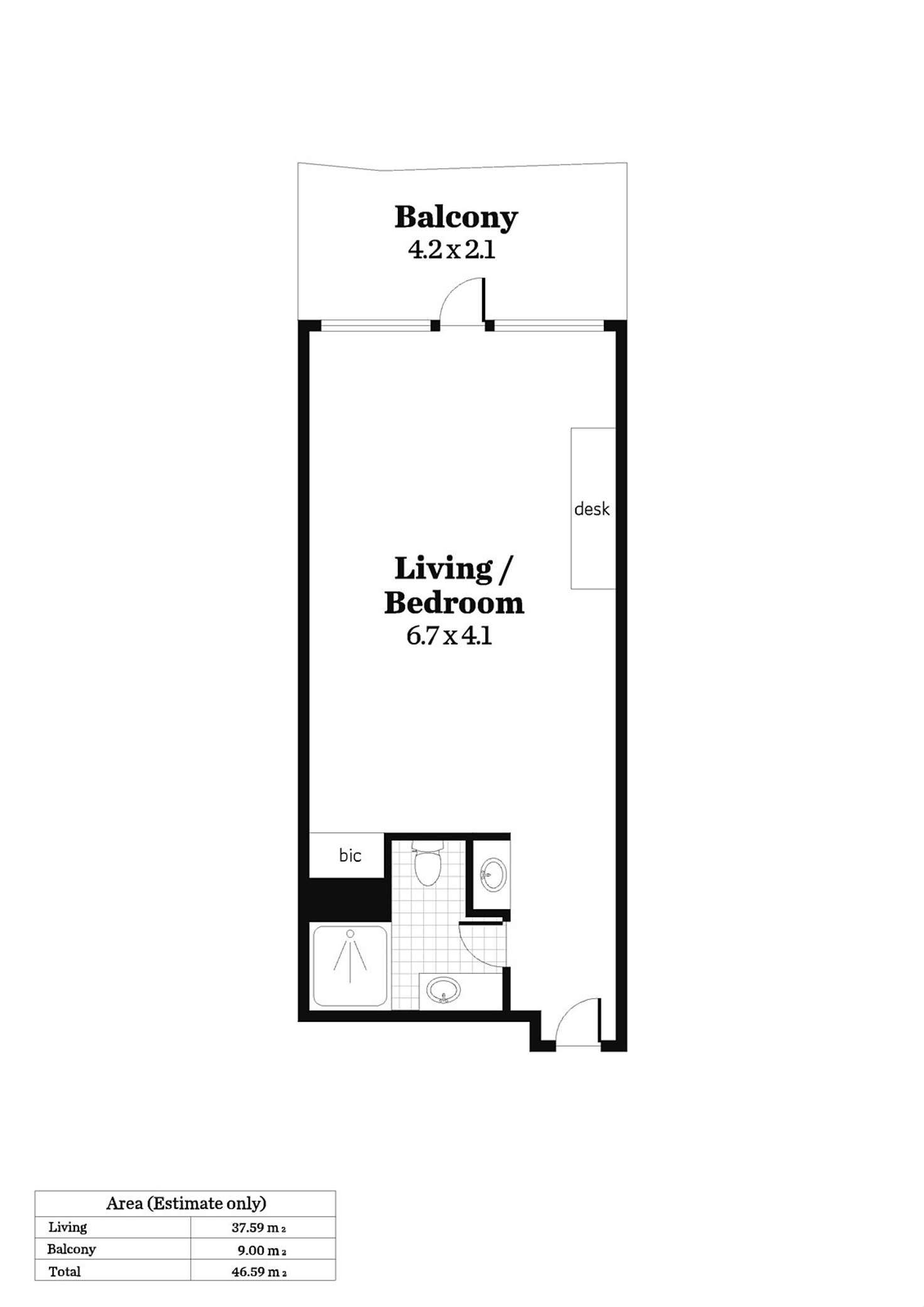 Floorplan of Homely unit listing, 160/61 Hindmarsh Square, Adelaide SA 5000