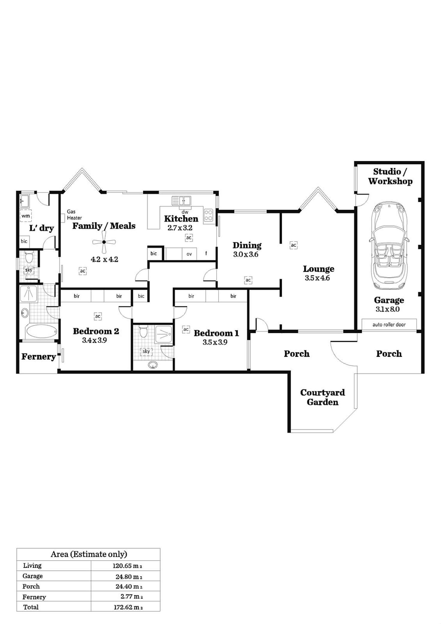Floorplan of Homely unit listing, 3/3 Jetty Road, Brighton SA 5048
