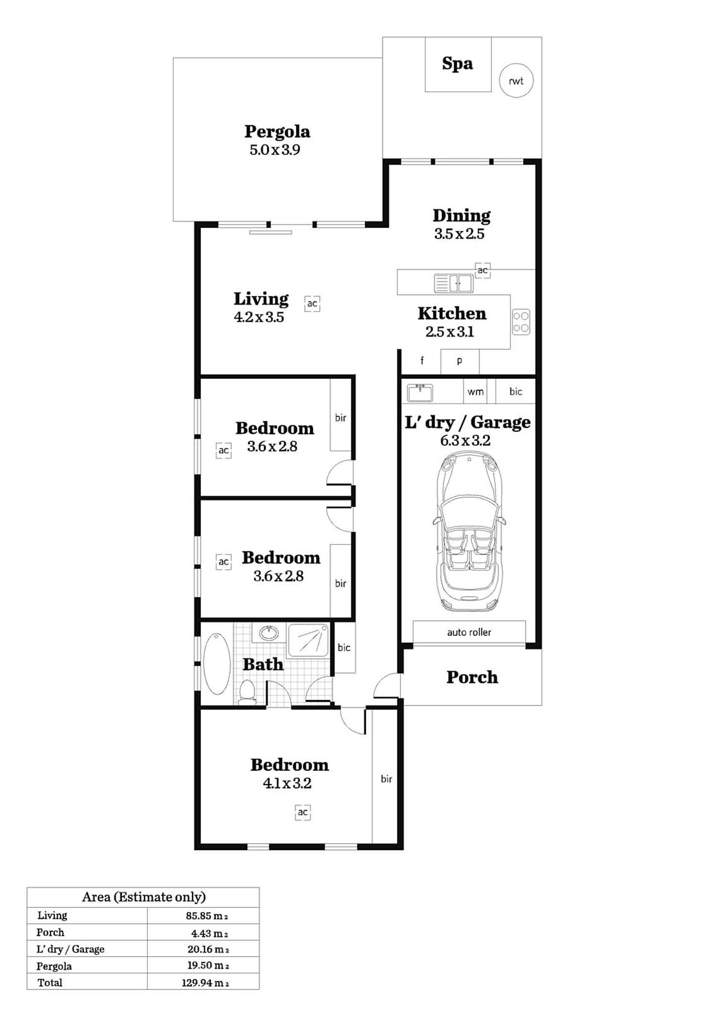 Floorplan of Homely house listing, 3B Audrey Street, Ascot Park SA 5043
