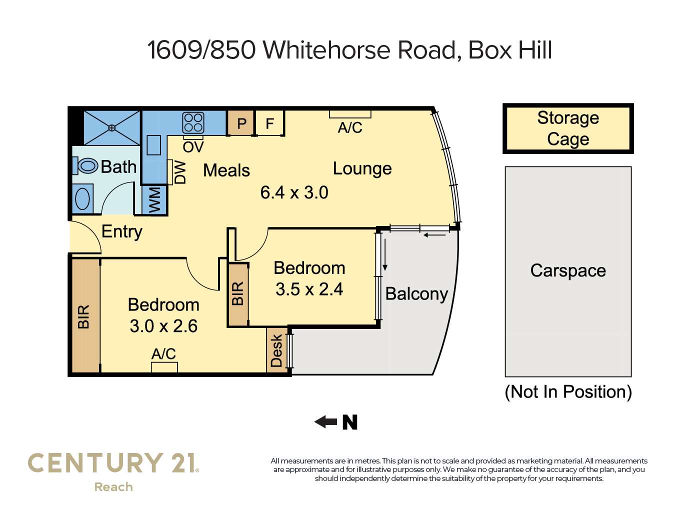 Floorplan of Homely apartment listing, 1609/850 Whitehorse Road, Box Hill VIC 3128