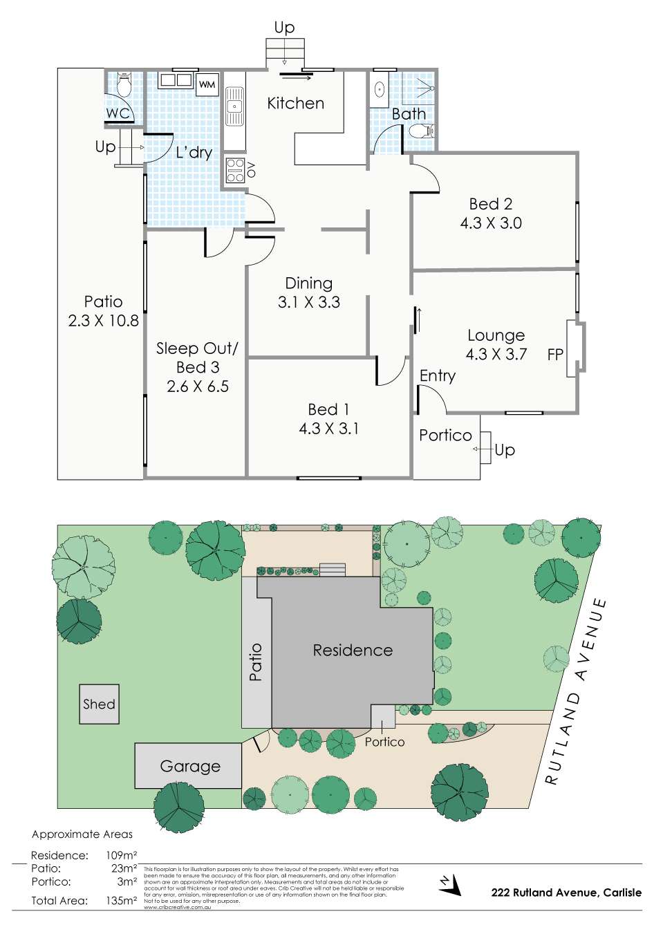 Floorplan of Homely house listing, 222 Rutland Avenue, Carlisle WA 6101