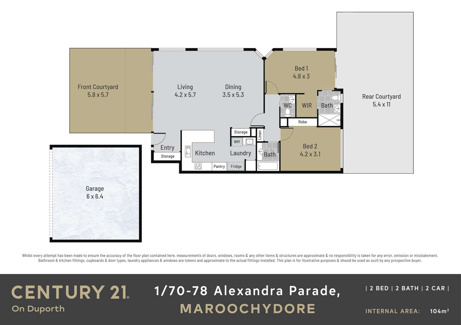 Floorplan of Homely unit listing, 1/70-78 Alexandra Parade, Maroochydore QLD 4558