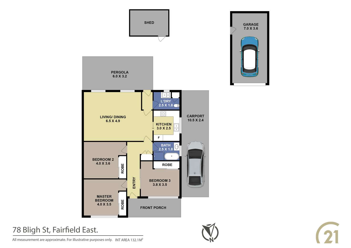 Floorplan of Homely house listing, 78 Bligh Street, Fairfield East NSW 2165