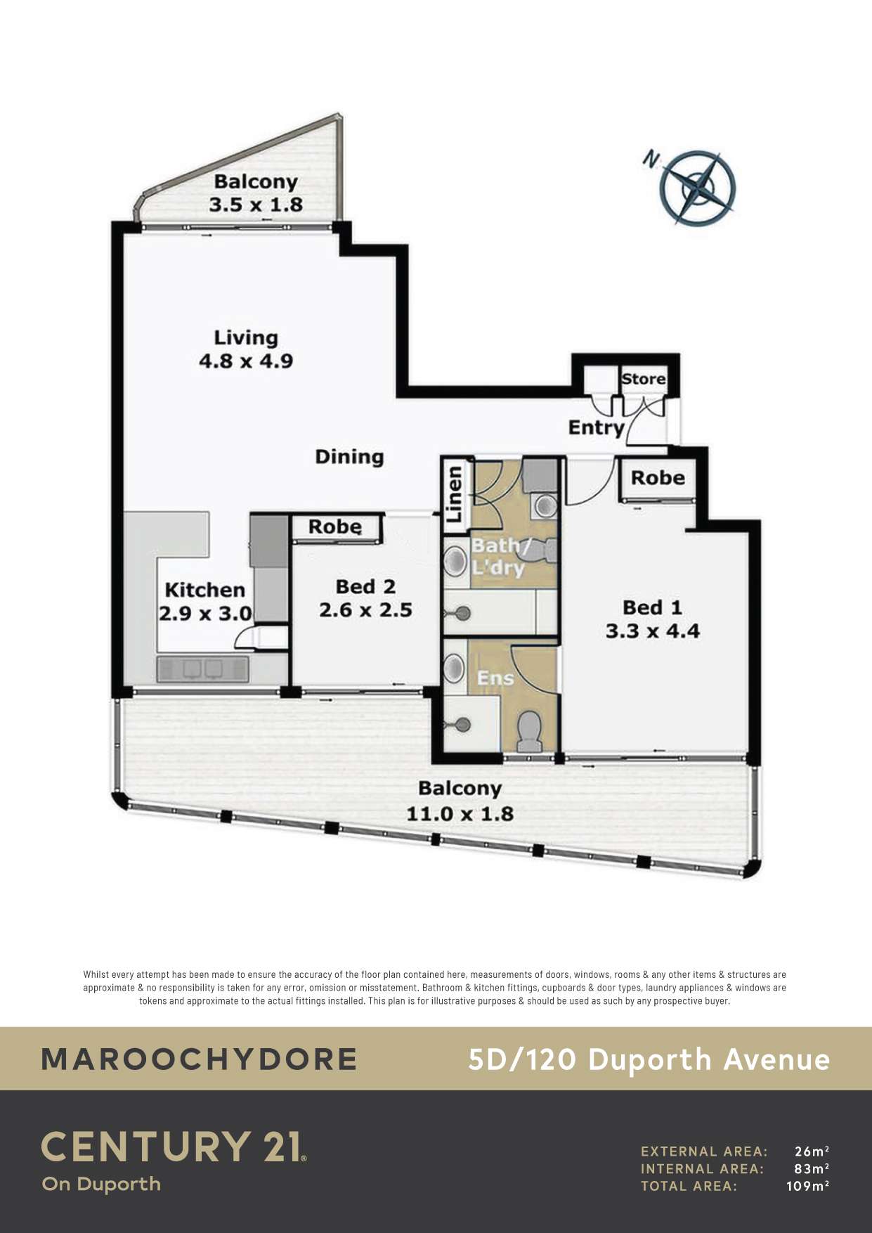 Floorplan of Homely unit listing, 5D/120-122 Duporth Avenue, Maroochydore QLD 4558