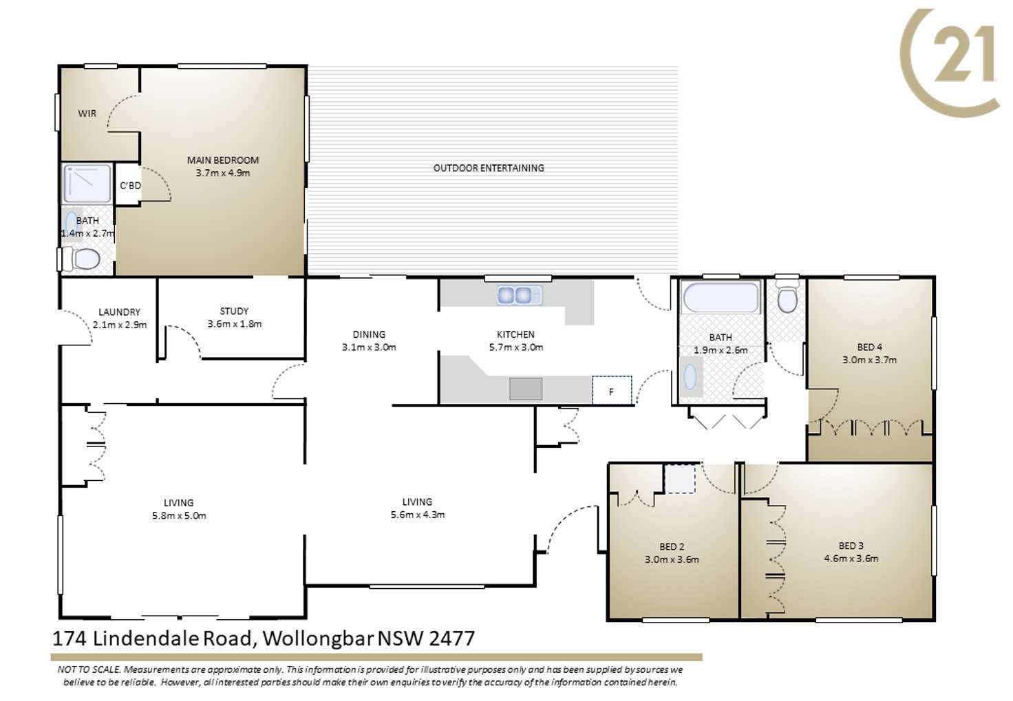 Floorplan of Homely house listing, 174 Lindendale Road, Wollongbar NSW 2477