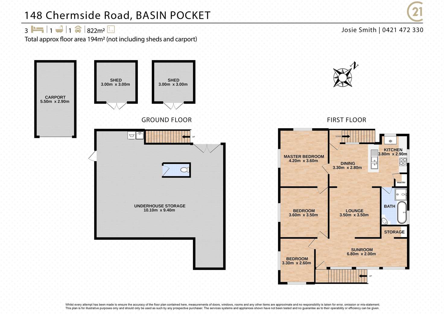 Floorplan of Homely house listing, 148 Chermside Road, Basin Pocket QLD 4305