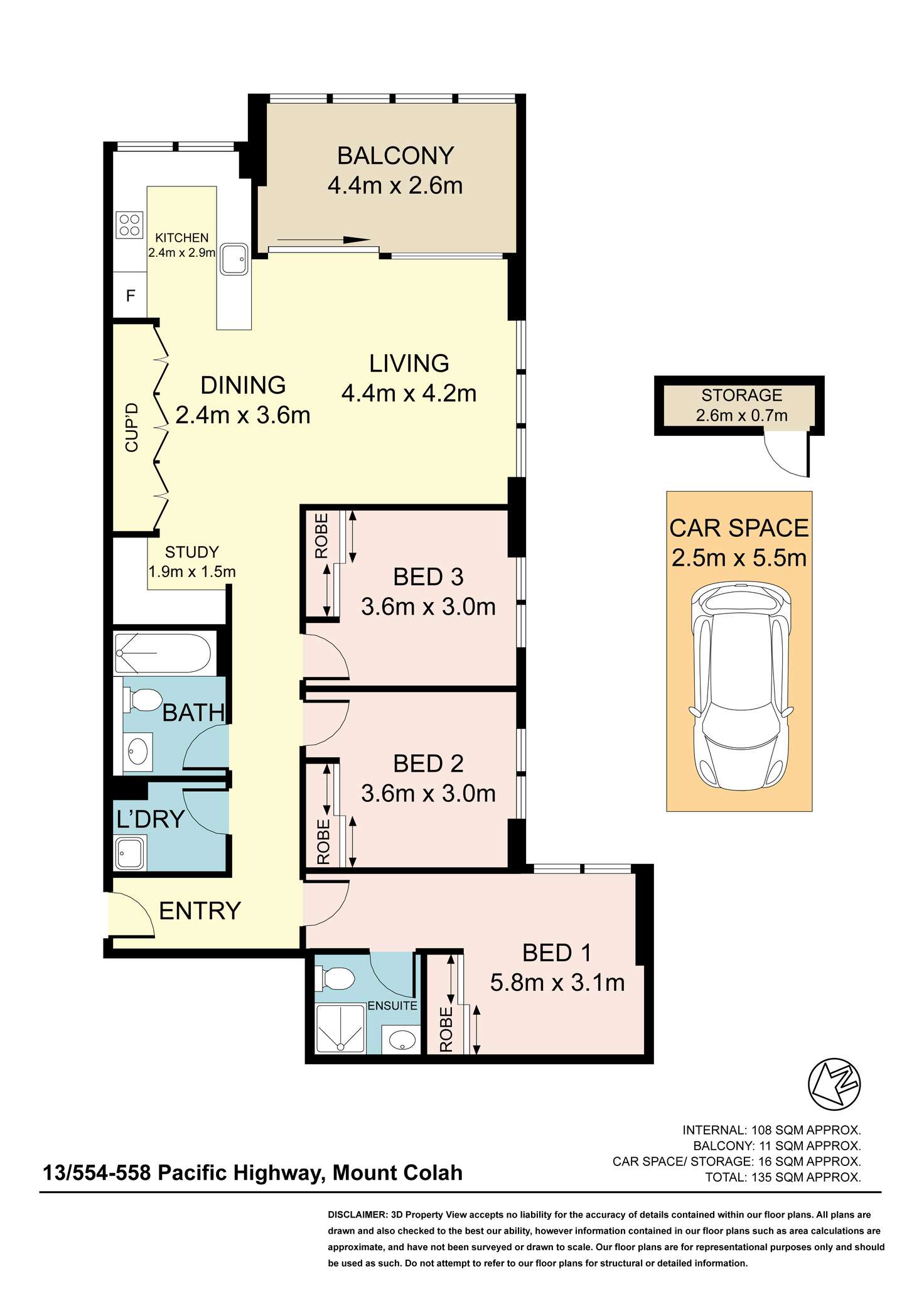 Floorplan of Homely apartment listing, 13/554-558 Pacific Highway, Mount Colah NSW 2079