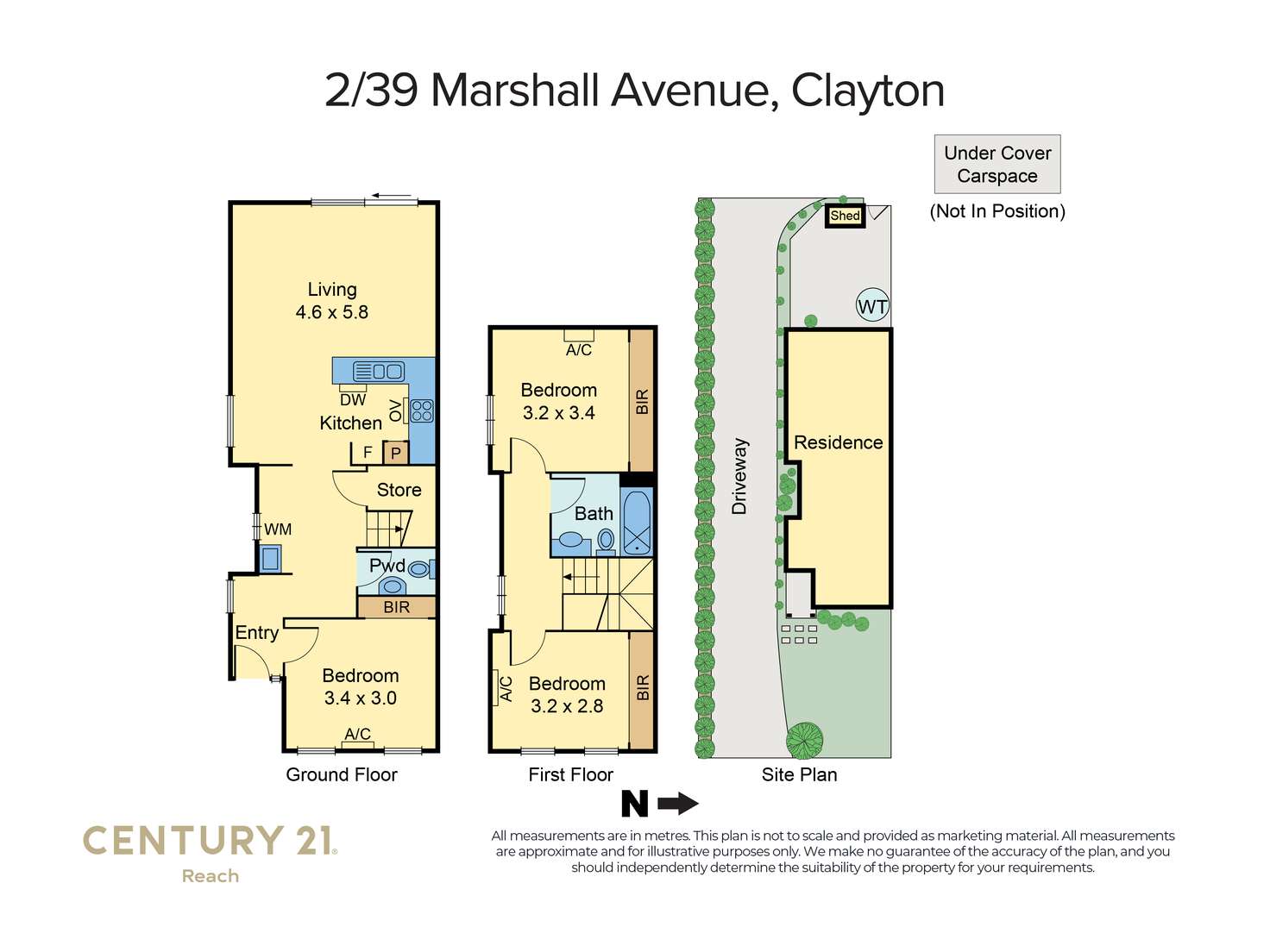 Floorplan of Homely townhouse listing, 2/39 Marshall Avenue, Clayton VIC 3168