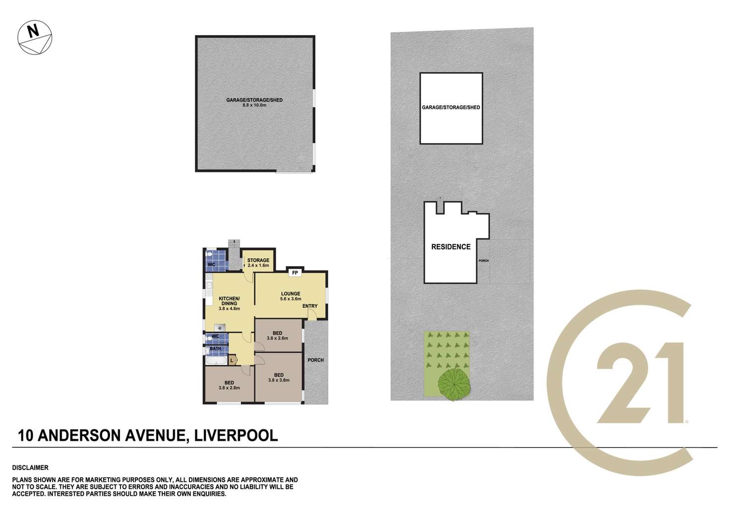 Floorplan of Homely house listing, 10 Anderson Avenue, Liverpool NSW 2170