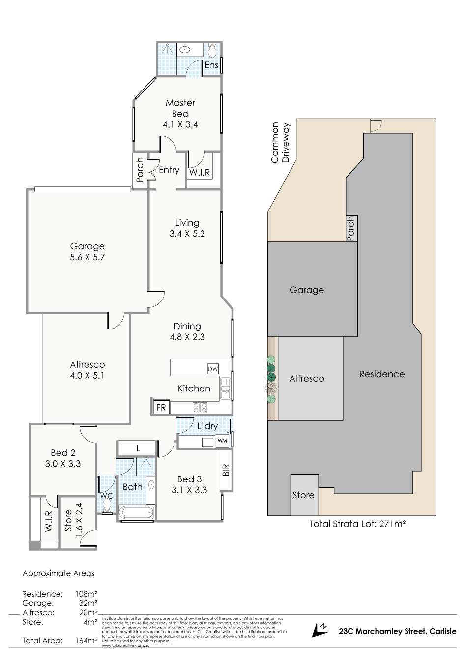 Floorplan of Homely house listing, 23C Marchamley Street, Carlisle WA 6101