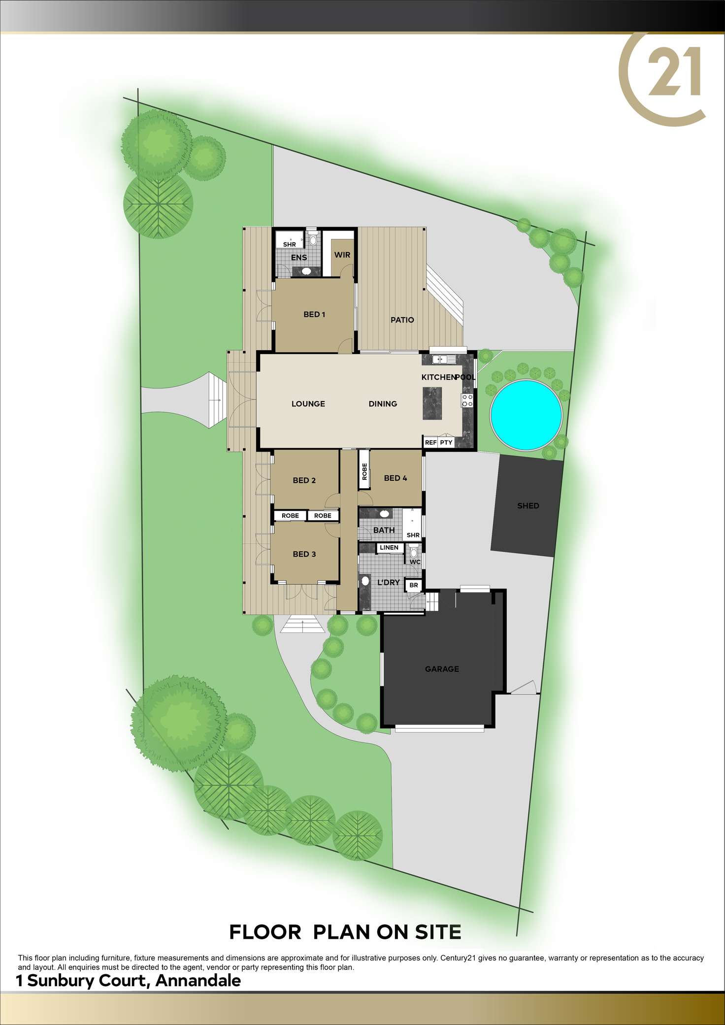 Floorplan of Homely house listing, 1 Sunbury Court, Annandale QLD 4814