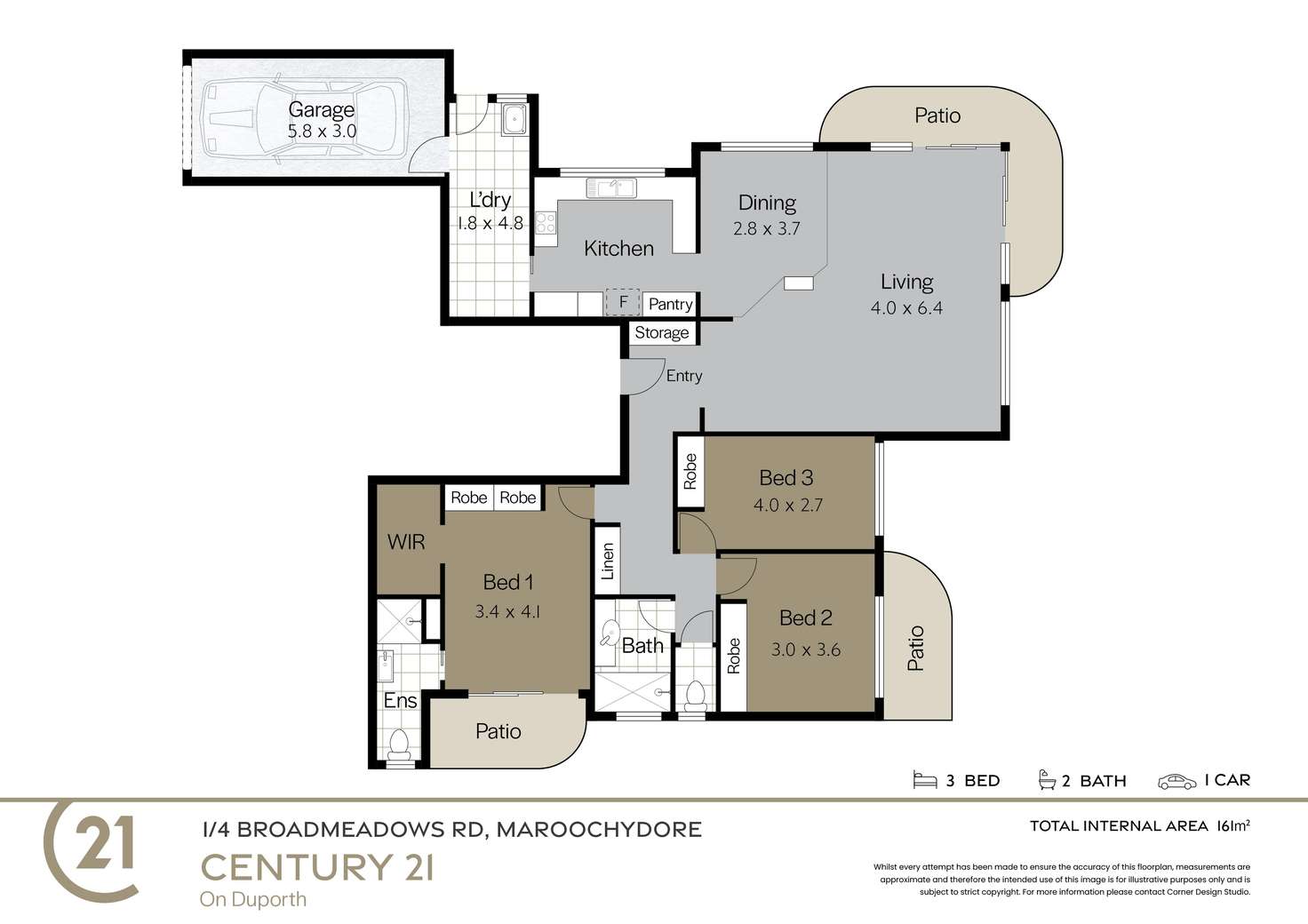 Floorplan of Homely unit listing, 1/4 Broadmeadows Road, Maroochydore QLD 4558