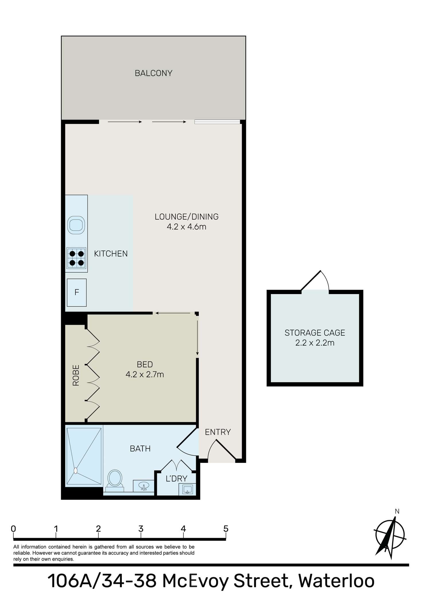 Floorplan of Homely unit listing, 106a/34-38 McEvoy Street, Waterloo NSW 2017