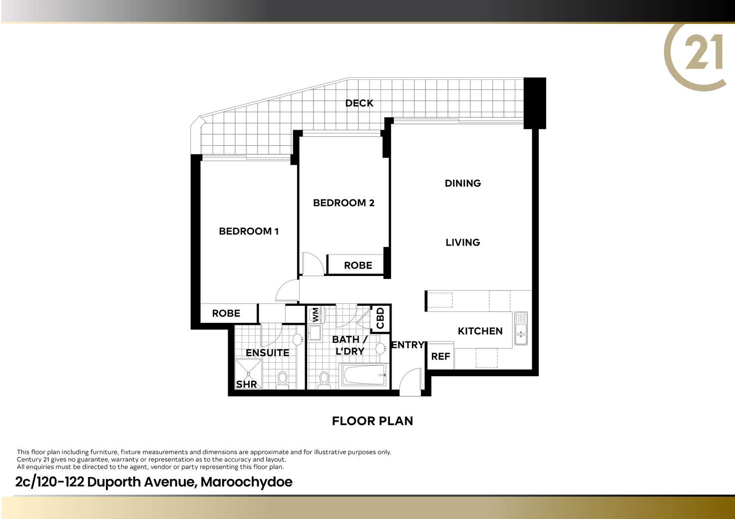 Floorplan of Homely unit listing, 2c/120-122 Duporth Avenue, Maroochydore QLD 4558